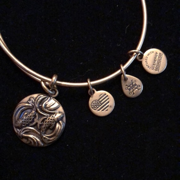 NWT Pisces charm gold tone ALEX and ANI bracelet - Picture 3 of 9